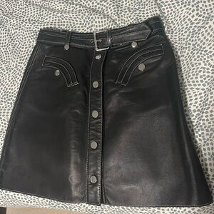Black Leather Skirt